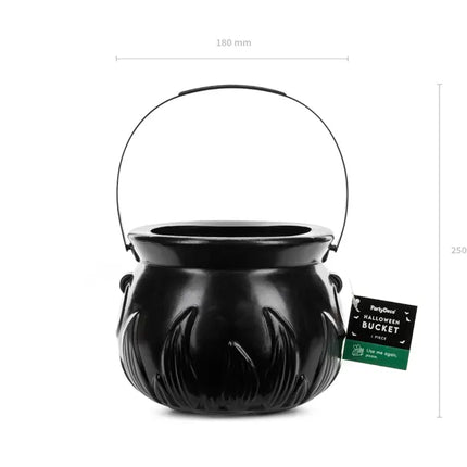 Secchio di Halloween Cauldron nero 18 cm