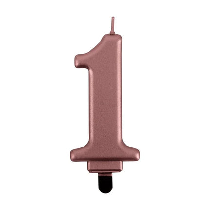 Candela "1 anno" in oro rosa