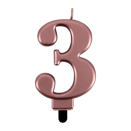 Candela "3 anni" in oro rosa