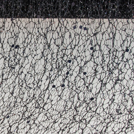 NASTRO DA TAVOLO NERO GLITTERATO 10CM X 5M