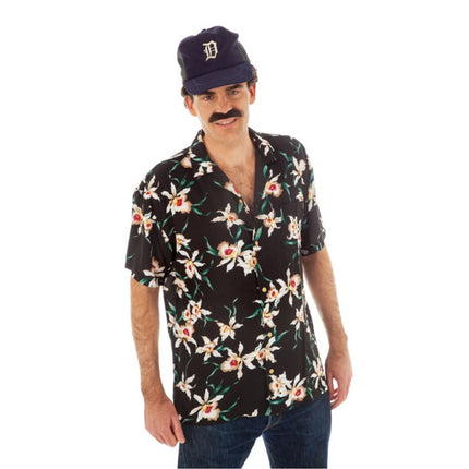 Camicia Magnum nera con stampa floreale