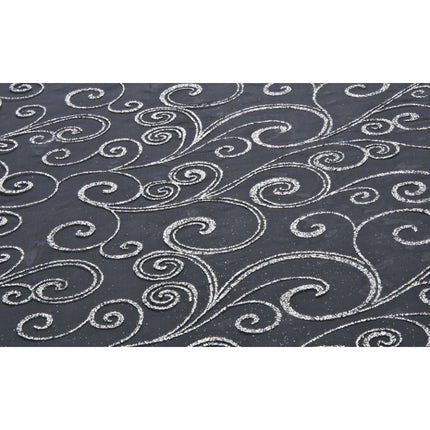Runner da tavolo nero glitterato 5M 36cm
