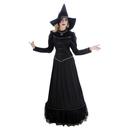 Costume da strega nera da donna, 2 pezzi