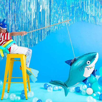 Blauw Deurgordijn 2,5m van Partydeco koop je bij Partywinkel