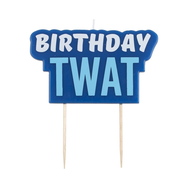 Blauw Kaars Birthday Twat 5,8cm van Ginger Ray koop je bij Partywinkel