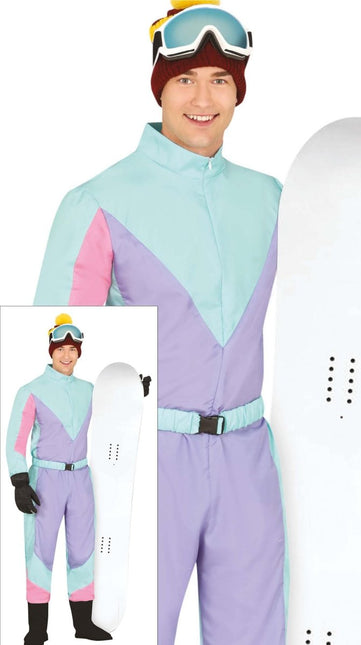 Blauw Paarse Skipak Heren - Partywinkel - 8434077841747