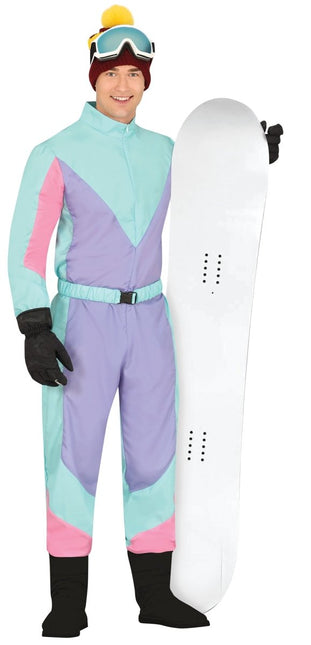 Blauw Paarse Skipak Heren - Partywinkel - 8434077841747