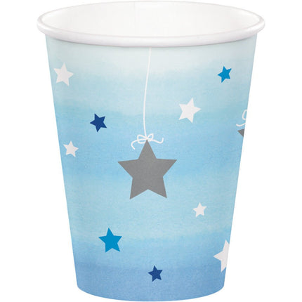 Blauwe Bekers Sterren 256ml 8st van Creative Converting koop je bij Partywinkel