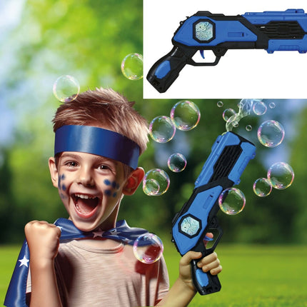 Blauwe Bellenblaas Pistool 33cm - Partywinkel - 8434077315309