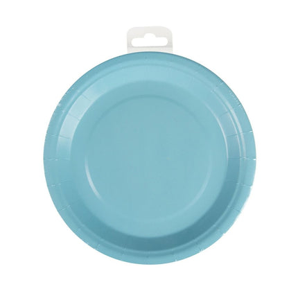 Blauwe Borden Pastel 23cm 8st van Paper Dreams koop je bij Partywinkel