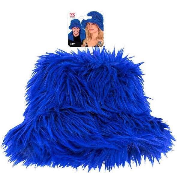 Blauwe Bucket Hat Pluche van Widmann koop je bij Partywinkel