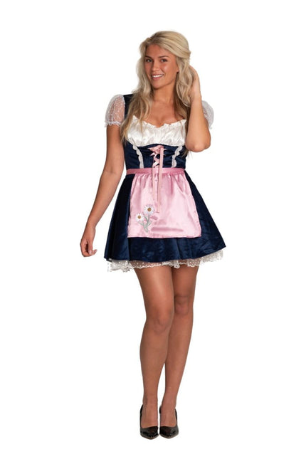 Blauwe Dirndl Jurk Oktoberfest Lily van Partychimp koop je bij Partywinkel