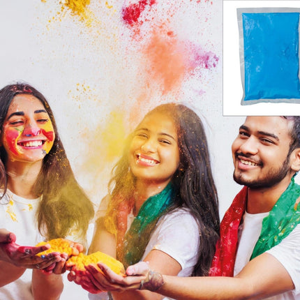 Blauwe Holi Poeder 200gr - Partywinkel - 8434077140284