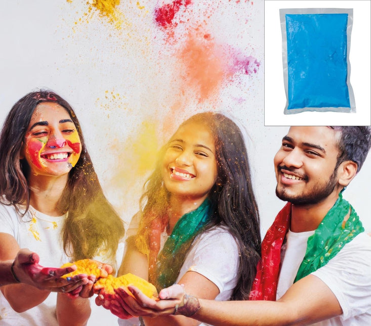 Blauwe Holi Poeder 200gr - Partywinkel - 8434077140284