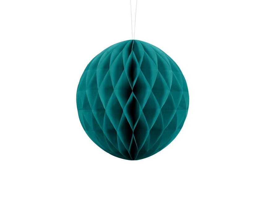 Blauwe Honeycomb 20cm van Partydeco koop je bij Partywinkel