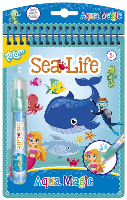Blauwe Kleurboek Zeedieren Met Water - Partywinkel - 8714274025790