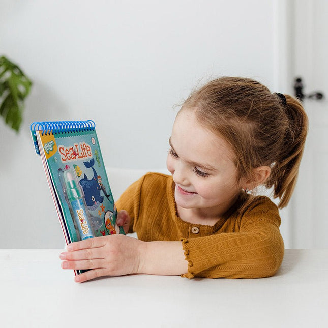 Blauwe Kleurboek Zeedieren Met Water - Partywinkel - 8714274025790