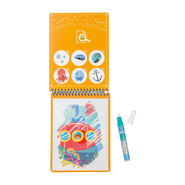 Blauwe Kleurboek Zeedieren Met Water - Partywinkel - 8714274025790