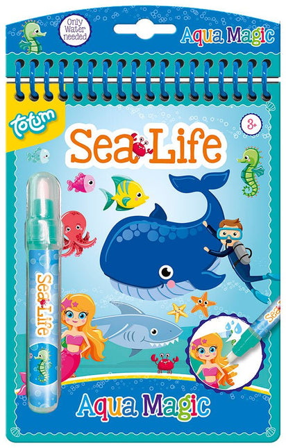 Blauwe Kleurboek Zeedieren Met Water - Partywinkel - 8714274025790
