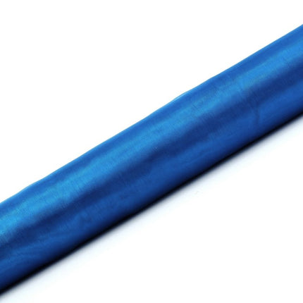 Blauwe Organza Stof 36cm 9m van Partydeco koop je bij Partywinkel