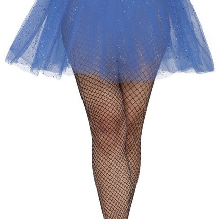 Blauwe Tutu Dames Glitter 40cm van Fiestas Guirca koop je bij Partywinkel