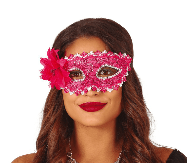 Bloem Masker Fuchsia van Fiestas Guirca koop je bij Partywinkel