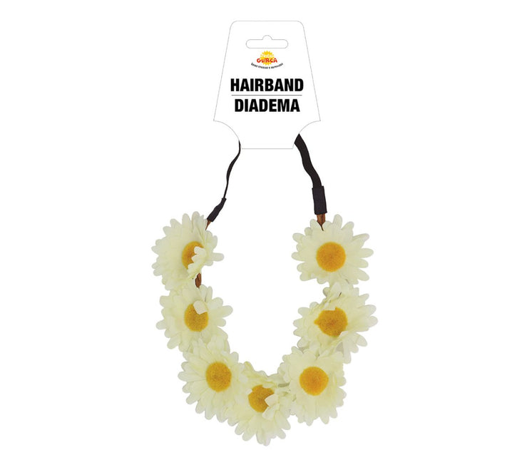 Bloemen Haarband Madeliefje Deluxe van Fiestas Guirca koop je bij Partywinkel