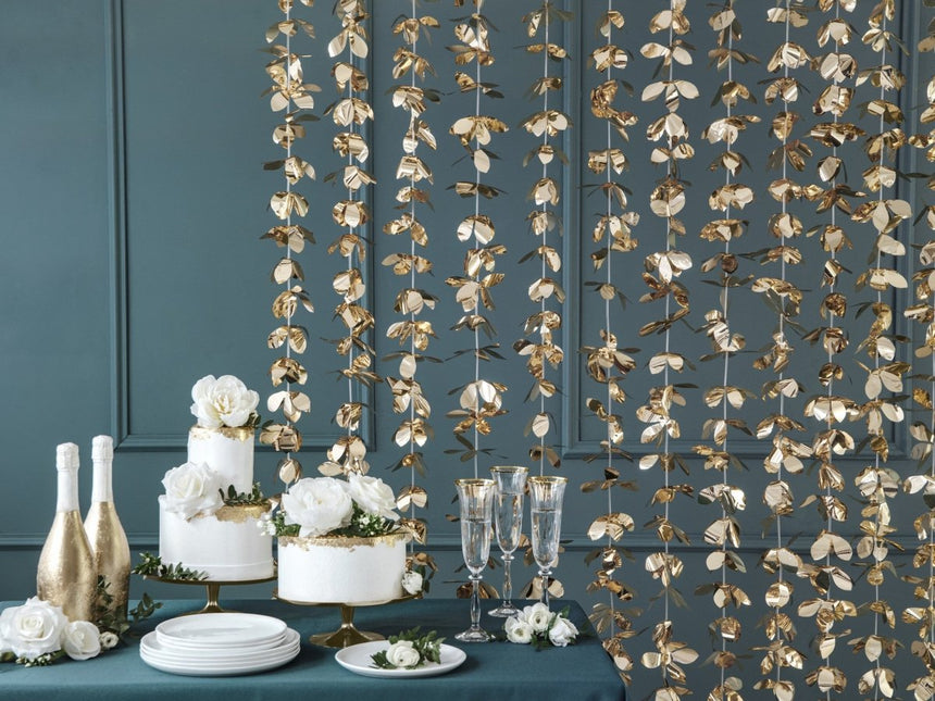 Bloemen Hangdecoratie Goud 2,1m van Partydeco koop je bij Partywinkel