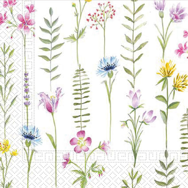 Bloemen Servetten Botanical 33cm 20st van Procos koop je bij Partywinkel