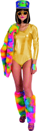 Bodysuit Goud Metallic Dames van Orlob koop je bij Partywinkel