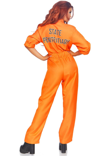 Boef Jumpsuit Oranje Dames Leg Avenue - Partywinkel - 714718545554