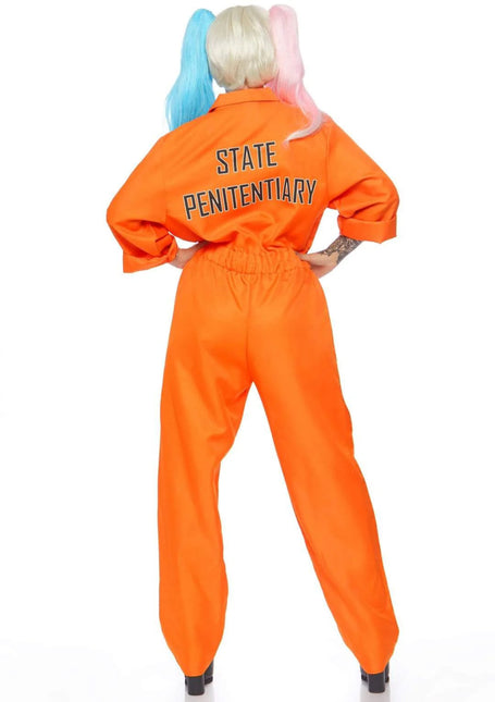 Boef Jumpsuit Oranje Dames Leg Avenue - Partywinkel - 714718545554