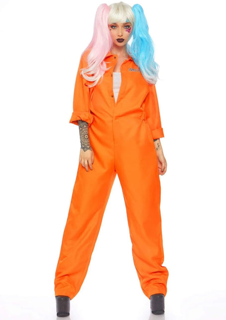 Boef Jumpsuit Oranje Dames Leg Avenue - Partywinkel - 714718545554