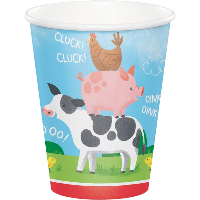 Boerderij Bekers Papier 256ml 8st van Creative Converting koop je bij Partywinkel