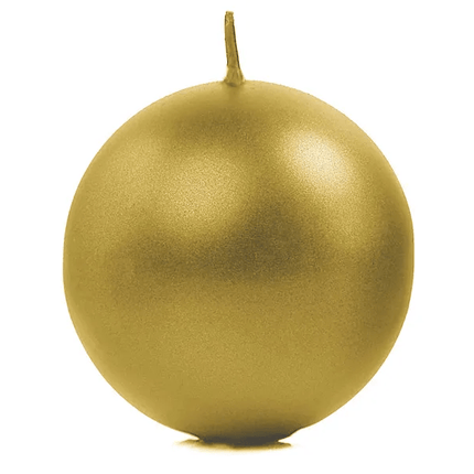 Bolkaarsen Goud Metallic 8cm 6st van Partydeco koop je bij Partywinkel