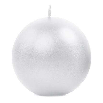 Bolkaarsen Parelmoer Metallic 8cm 6st van Partydeco koop je bij Partywinkel