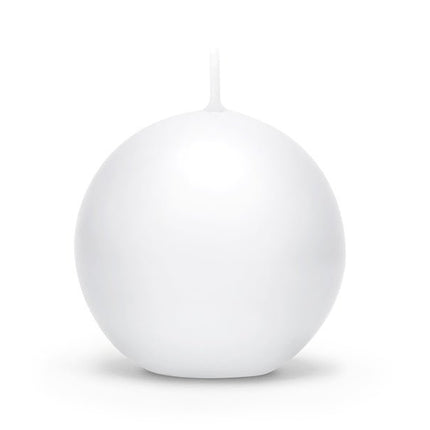 Bolkaarsen Wit 6cm 10st van Partydeco koop je bij Partywinkel