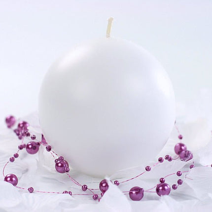 Bolkaarsen Wit 8cm 6st van Partydeco koop je bij Partywinkel