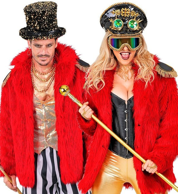 Bontjas Pluche Rood van Widmann koop je bij Partywinkel