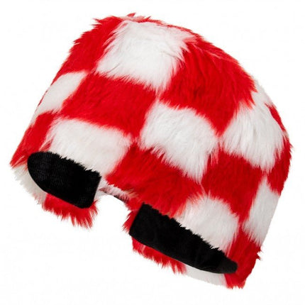 Bontmuts Rood Wit Geblokt van PartyXplosion koop je bij Partywinkel