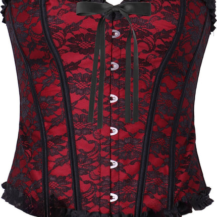 Bordeaux Rode Corset Dames van Fiestas Guirca koop je bij Partywinkel