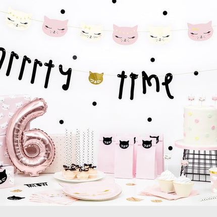 Borden Kat 22cm 6st van Partydeco koop je bij Partywinkel
