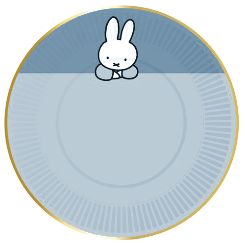 Piatti Miffy blu 18 cm 8 pezzi