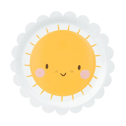 Borden Zon 18cm 6st van Partydeco koop je bij Partywinkel