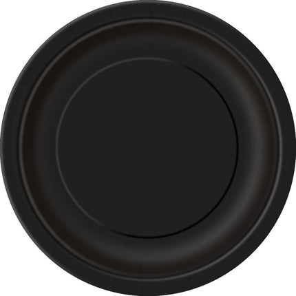 Borden Zwart 22cm 8st van Unique koop je bij Partywinkel