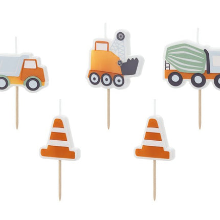 Bouw Kaarsen 4,5cm 5st van Partydeco koop je bij Partywinkel