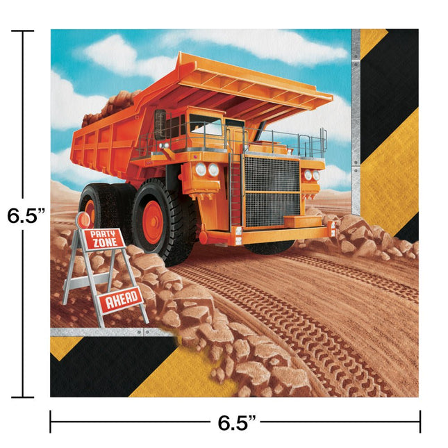 Bouw Servetten 33cm 16st van Creative Converting koop je bij Partywinkel