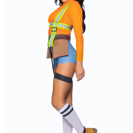 Bouwvakker Kostuum Dames Bodysuit Leg Avenue - Partywinkel - 714718562216