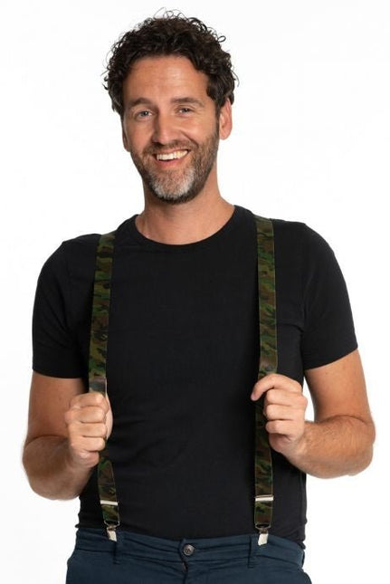 Bretels Camouflage van Partychimp koop je bij Partywinkel