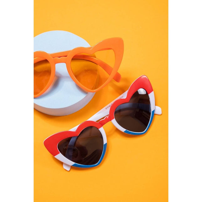 Bril - Hart - RoodWitBlauw van Folat koop je bij Partywinkel